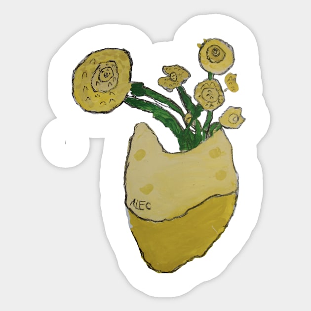 Vincent's Sunflowers Sticker by KGBuchanan